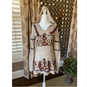 Free People Hooded Sweater Tunic/Dress, size small